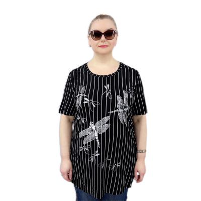 China Anti-pilling 2022 fashion ladies plus size shirts women clothing for sale