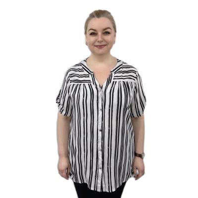 China Anti-pilling quality patchwork tops plus size women's blouses shirts for sale