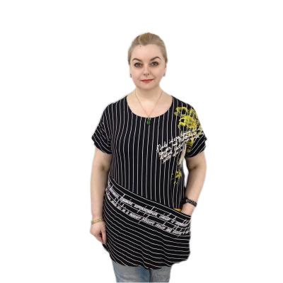 China Plus Size Custom Patchwork Tops Plus Size Summer Womens Cotton Tee Shirts for sale