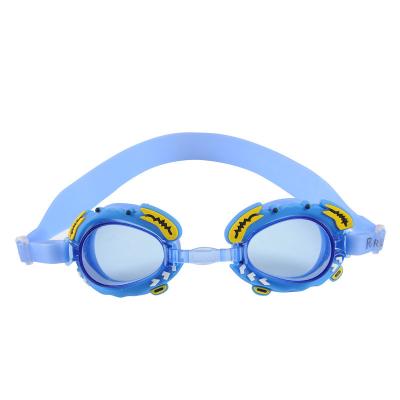 China Sinle Crab Cartoon Shape Novelty Swimming Goggles Anti-fog Tempered Glass Kids Swimming Goggles For Kids Safety for sale