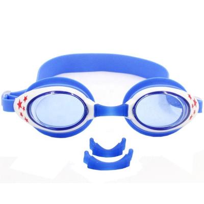 China Sinle anti-fog kids swim goggles bulk funny swimming goggles with instruments silicone swim goggles custom logo star print for sale