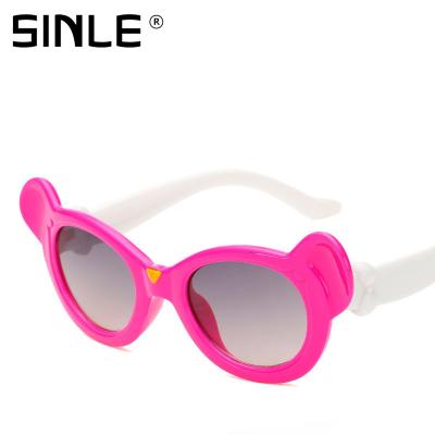 China Fashion Sunglasses Sinle 2018 New Design Custom Glass Panda Shape Flexible Baby Sunglasses Kids Safety Sun Glass for sale