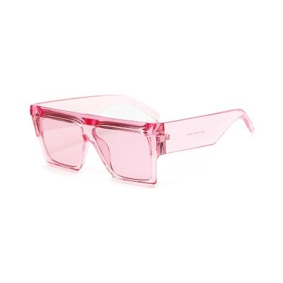 China Fashion Sun Glasses Big Face Sunglasses for Clear Glasses Women Oversized Women Ladies Sun Glasses Candy Color Clear Glasses Pink for sale