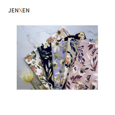 China High Quality Shrink-Resistant Fashion 100d Chiffon Fabric Custom Printed Upper Dress Four Sides Shrink-Resistant Elastic Printed Woven Fabric for sale