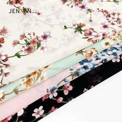 China 100% Stock Soft Printing Chiffon Fabric Polyester Chiffon Flower Pearl Chiffon Shrink-Resistant Fabric Shrink-Resistant Chiffon For Scarf Shawl for sale