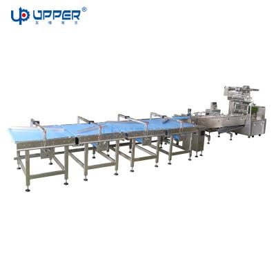 China Manual food pouring, automatic high-speed assembly line packaging machine, chocolate packaging production line, food packaging for sale