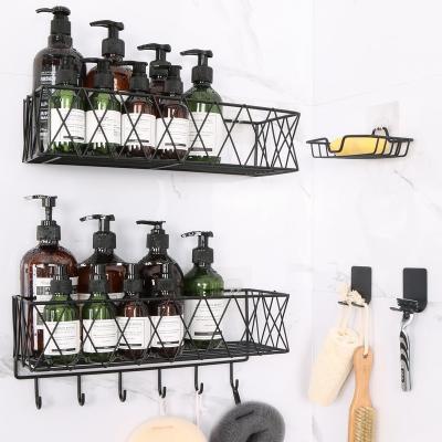 China Sustainable Wall Mounted Metal Wire Storage Baskets Shelf for Cabinet Kitchen Bathroom Wall Mounted Shelves stay at home for sale