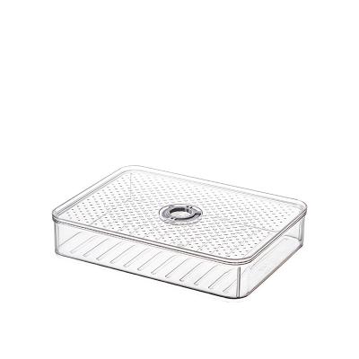 China Clear Plastic Timing Organizer For Refrigerator Dumpling Box Storage Container Tray Storage Container Fridge Food Freshness Storage Container for sale