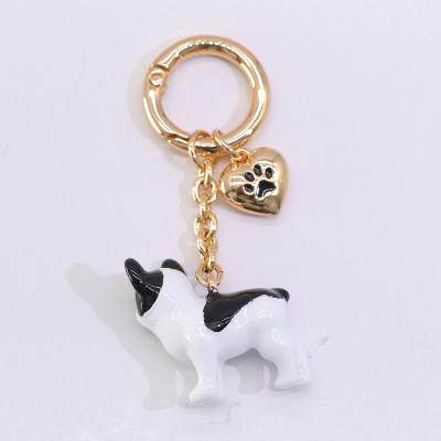 China New Design Factory Fashion Metal Dog Key Chain Gold Plated Cute Pendant Gift Wholesale Key Chain Unisex Gift for sale