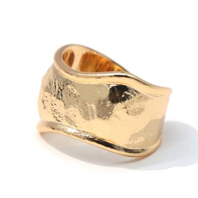 China TRENDY Fashion Jewelry For Women Chunky Gold And Platinum Plated Copper Opening Ring Gift Party Engagement for sale