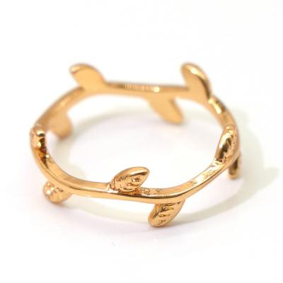 China Fashion TRENDY Jewelry For Graceful Women Gold Plated Copper Thin Ring Gift Party Engagement for sale