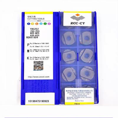 China Hign wear resistance 100 original carbide milling inserts ROHX1604 YBG252 YBG202 from ZCC.CT for sale