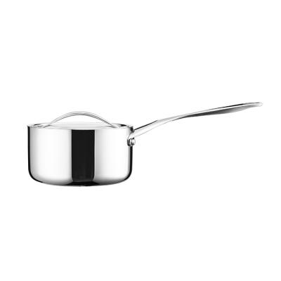 China Sustainable Most Popular Germany 16 Cm Triple 304 Stainless Steel 1.6 Quart Nonstick Saucepan With SS Lid for sale