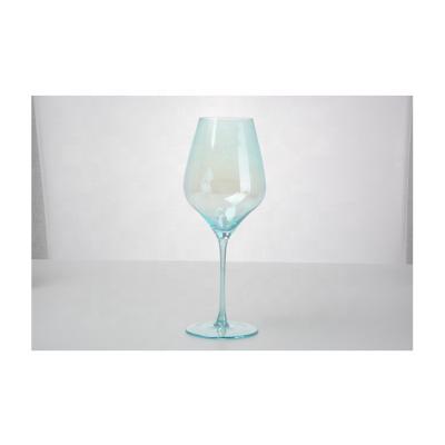 China Casual Wholesale Custom Long Stem Mouth Goblet Red Wine Transparent Clear Glass Flat Tumbler for sale