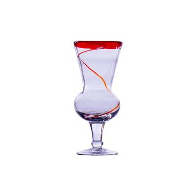 China Irregular Contemporary Crystal Short Stemmed Pina Colada Vintage Whiskey Tumbler Red Wine Glass for sale