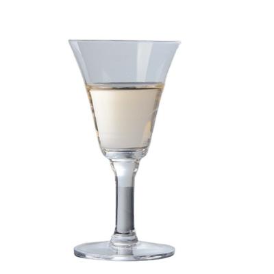 China Contemporary Wholesale Clear Long Stem 80ml Transparent Crystal Shot Mini White Wine Glass for sale