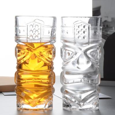 China Wholesale Modern 400ml Sublimation Etched Lead Free Tiki Coctail Mug Beer Drinking Mug For Party for sale