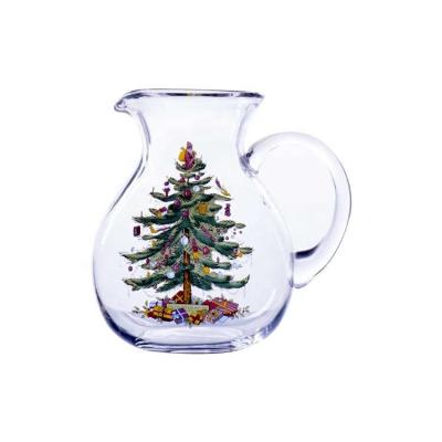 China Art Decor Transparent Clear Space Christmas Wine Jar Kettle Glass Crystal Lead Free Pot for sale