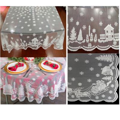 China 70inch Disposable Tablecloth Round Tablecloth Christmas Disposable Tablecloths Lace Up Round Wedding Party Table Cover for sale