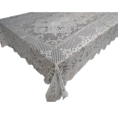 China Disposable Party, Wedding, Banquet, Home, Hotel Use And Woven Technics Hotel Dinner Tablecloth Lace Fabric for sale