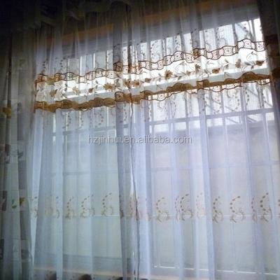 China Blackout 100% Window Curtain Woven Embroidered Canvas Patterns for sale