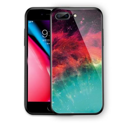 China Gradient Eco-friendly Tempered Glass Case For iPhone 6 6S 7 8 plus X XS XR XS Max Colorful Back Case Cover Fundas Protector for sale