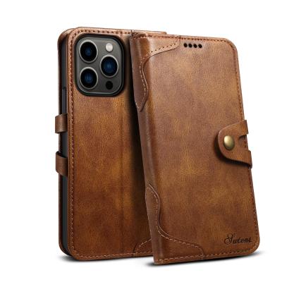 China Luxury Leather Case Business Anti-fall Wallet Mobile Phone Bag Cover For iPhone 13 12 pro Max Mini Covers Cases for sale