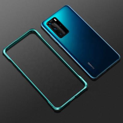 China IKOOKEG Anti-Fall Curved Metal Bumper Huawei P40 P30 P20 Pro Ultra Thin Shockproof Aluminum Bumper View For Mate 40 Pro 30 20 Cover for sale