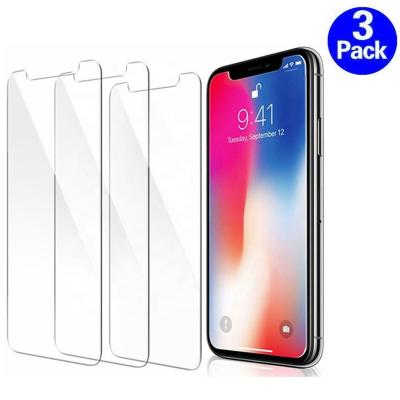 China 3 Pieces Explosion Proof Film For iPhone 7 8 6 Plus 9H HD Tempered Glass For iPhone 12 11 Pro XS Max SE 5 Screen Protector For iPhone XS X Max for sale