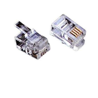 China PC RJ9 RJ11 Crystal Main Connector For Telephone for sale