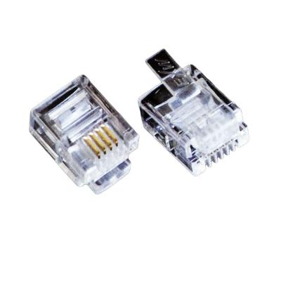 China Telephone RJ11 Connector , RJ11 6P4C Telephone Sockets for sale