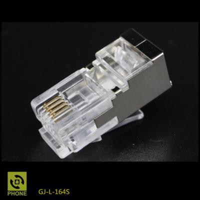 China 1000pcs/bag long body RJ11 6P4C shielded modular jack for sale