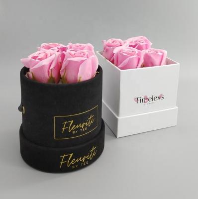 China Recyclable Fancy Decorative Preserved Pink Flower Packaging Box Box for sale