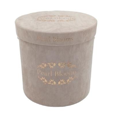 China Recyclable Custom Luxury Round Velvet Toy Packaging Box Gift Packing Box For Kids for sale