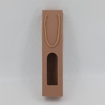 China Recycled Materials Accept Custom Logo Wine Whiskey Box Packaging For Single Wine Bottle for sale