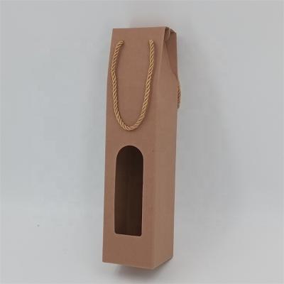 China Recycled Materials Factory Price Paper Whiskey Gift Box Corrugated Cardboard Packaging For Single Wine Bottle for sale