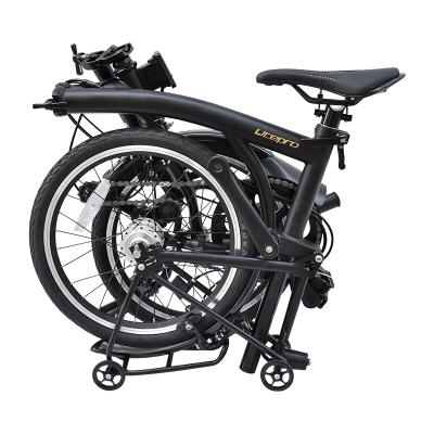 China Inch 6 Speeds Steel 16 Tri Folding Mini Horizontal Handle Folding M Handle Folding Bike Litepro for sale