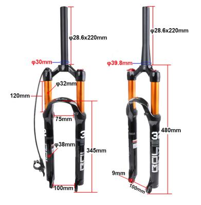 China Mountain Bikes Bike Front Fork Mountain Bike MTB Suspension Bike Fork Pitch 26 27.5 29 Inch Crown Spring Mount Wheel Preload for sale