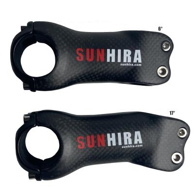 China Mountain Bike Bicycle Stem SUNHIRA@ Boarding And Handling - RS100 Carbon Fiber Riser Rod Stem Bicycle Stem 6 degree/17 degree 70/80/90/100/110/120mm for sale