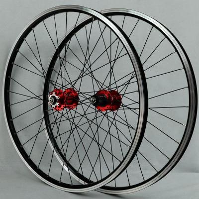 China Mountain Bikes 26 Inch V Wheel Rear 4 Front 2 Flower Drum Disc Brake Ring Brake Ring Mountain Bike Wheel Set Speed 7-11 stuck for sale