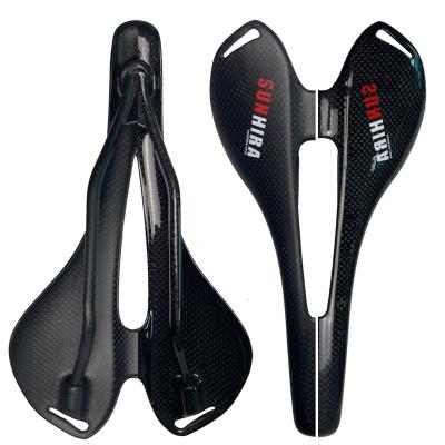 China ORIGINAL DESIGN Bicycle Saddle SUNHIRA@ Boarding And Handling - SZ001 Accessories Full Carbon Fiber Bicycle Saddle Matte / Smooth Bicycle Seat For Mountain / Road for sale