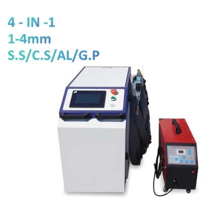 China 4 in 1 continue golf lasersweismachine voor staal metaal roestvrij aluminium Te koop