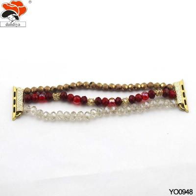 China Crystal Stainless Steel Pearl Beaded Smart Watch Band 38mm /42mm Apple Watch Band iWatch Band iWatch Band Beaded for sale