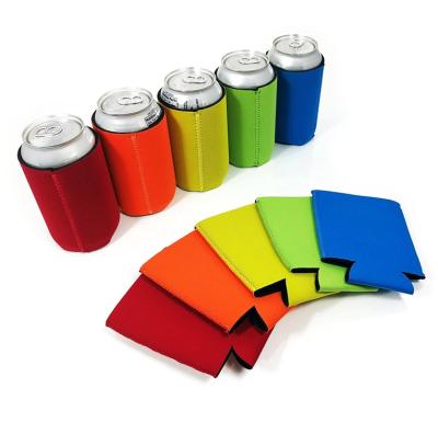 China Customized Wholesale Bulk Short Stand Neoprene Drink Beer Can Coolers Eco-friendly Can Stand for sale