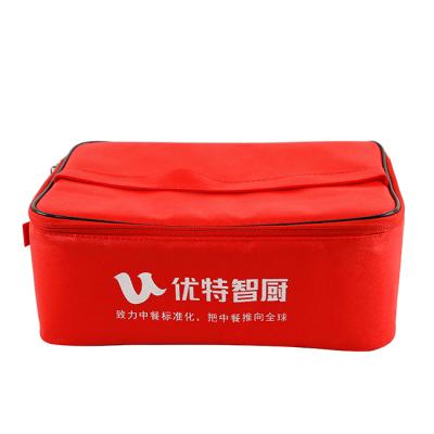 China Wholesale Promotional Custom Footprint Insulated Eco Friendly Portable Nonwoven Ice Cooler Bag Insulated Shoulder Green Waterproof Logo for sale