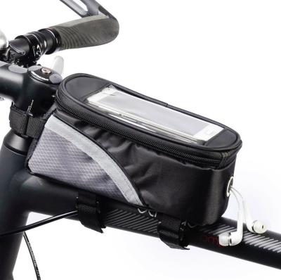 China Bicycle Bag Bike Frame Front Top Tube Bags Cycling Casual Waterproof Phone Screen For Mobile Phone MTB Moutain Road Bike Bag for sale