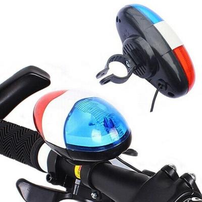 China Occasional Bicycle Bell 6 Led 4 Tone Bicycle Horn Bike Call Led Motorcycle Light Siren Electronic Loud Kid Accessories Bike Scooter for sale