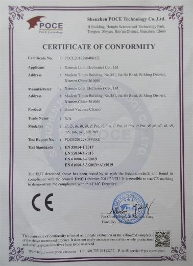 CE - Xiamen Lilin Electronics Co., Ltd.