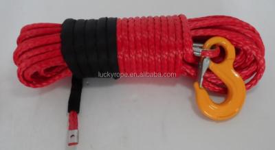 China AUTOMATIC Red Line Synthetic Winch Rope 11mm x 30.5M Towing for sale