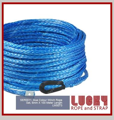 China Utv/atv/offroad/4x4 6mm ATV/UTV Synthetic Winch Rope for sale